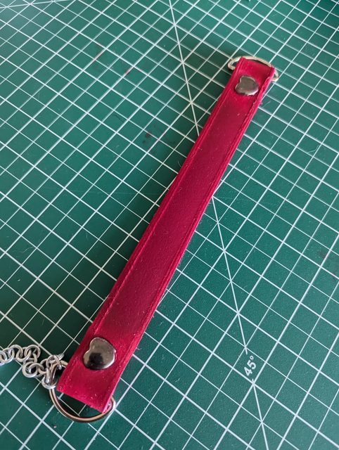 Magenta Strap, Dyed — Dyed leather and hardware